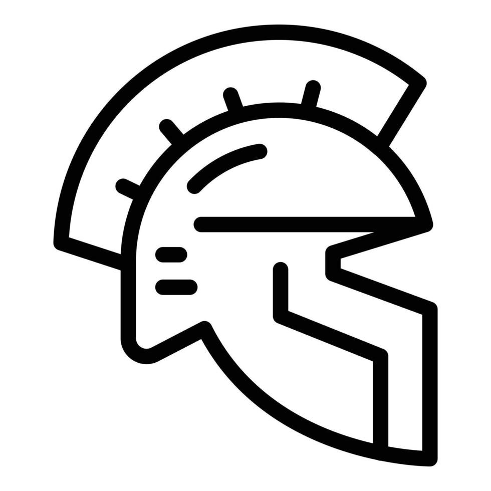 athen krieger helm symbol umrissvektor. griechisches Gebäude vektor