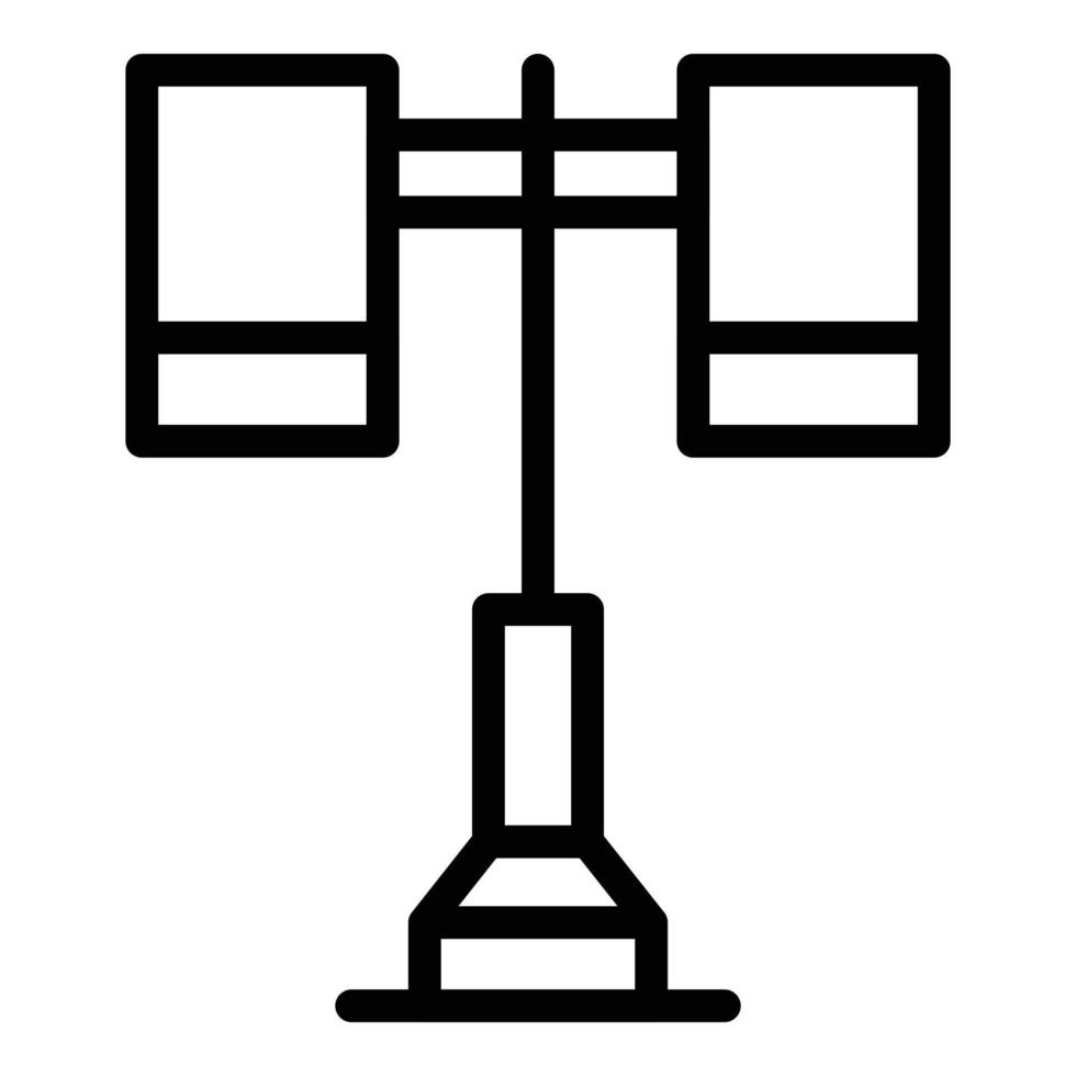 Innen Lampenschirm Symbol Umrissvektor. Stehlampe vektor