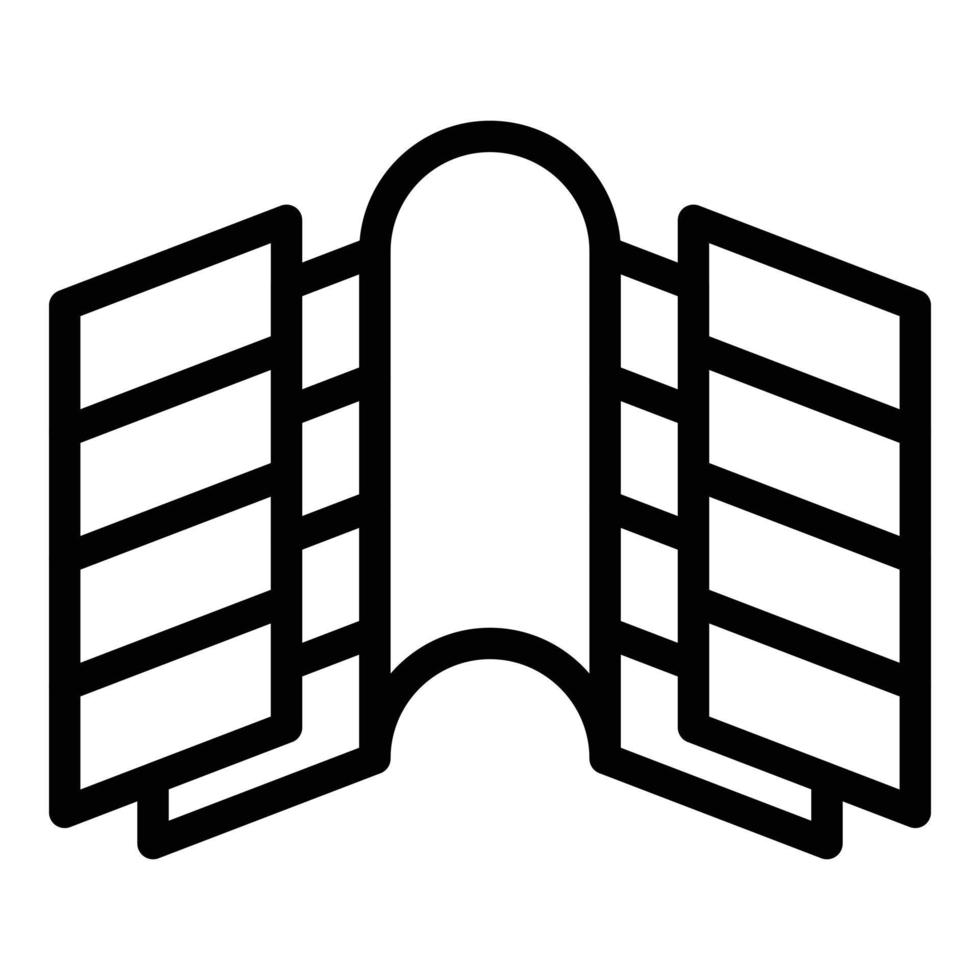 Struktur Dachdecker Symbol Umrissvektor. Dach reparieren vektor