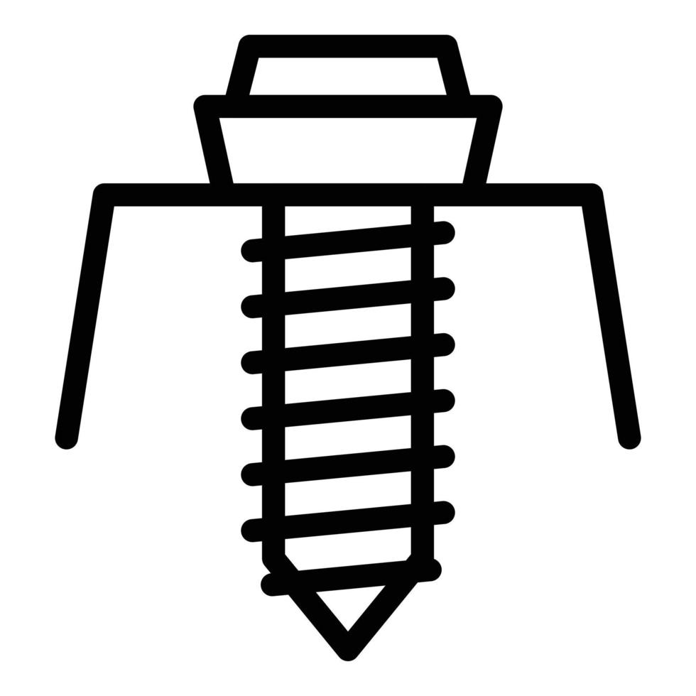 Dach Schraubendreher Symbol Umrissvektor. Haus Dachdecker vektor