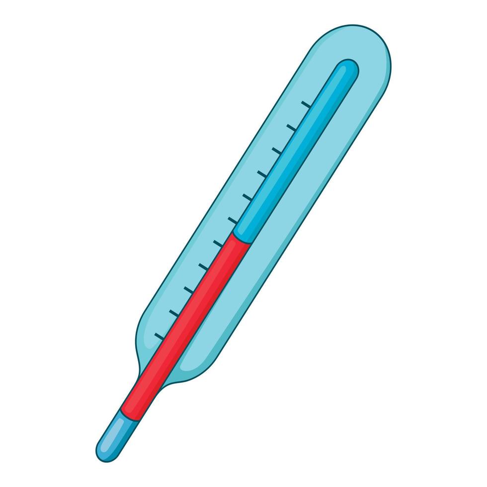 Symbol für medizinisches Quecksilberthermometer, Cartoon-Stil vektor