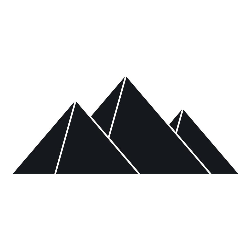 pyramider ikon, enkel stil vektor