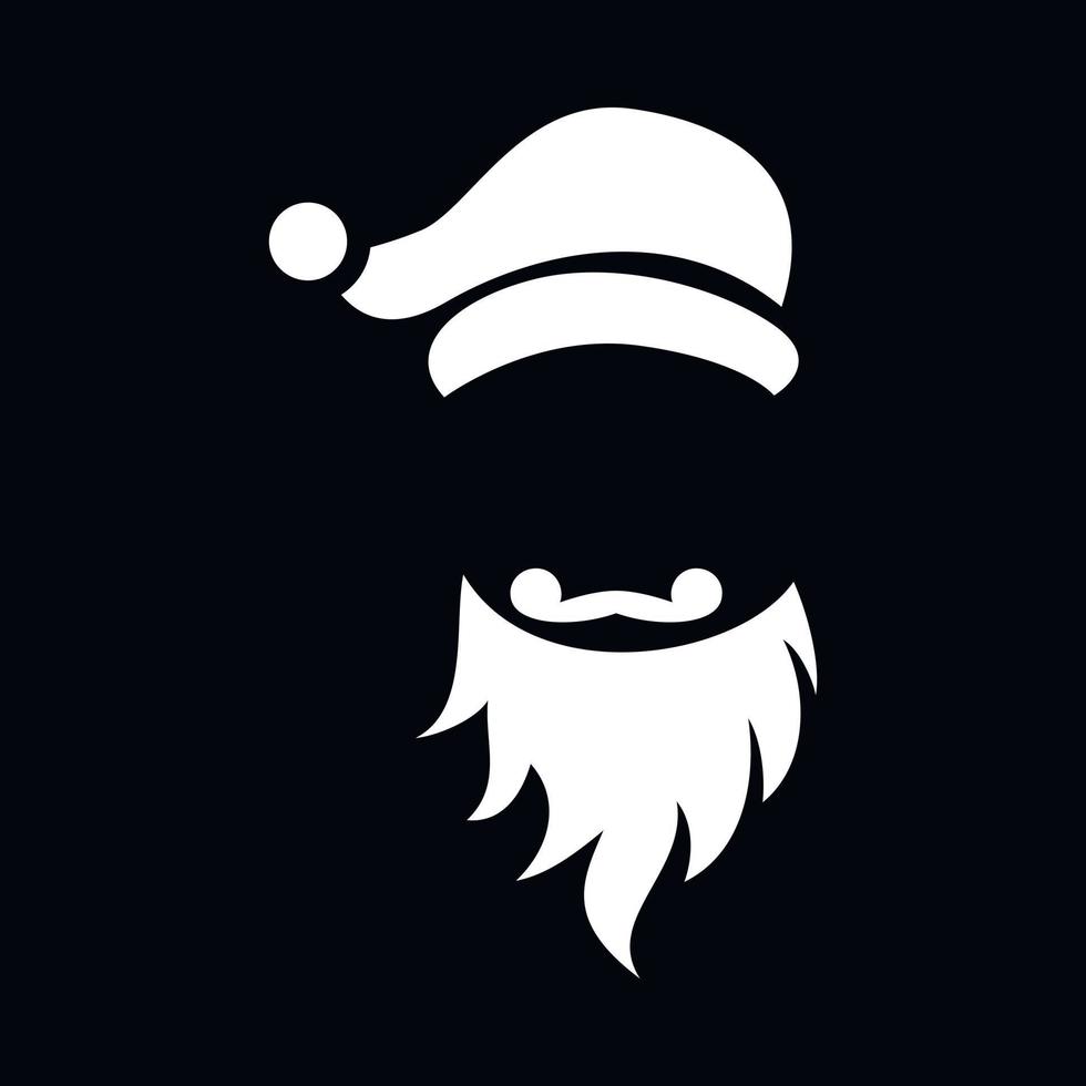 Frohe Weihnachtsmann-Ikone, einfacher Stil vektor