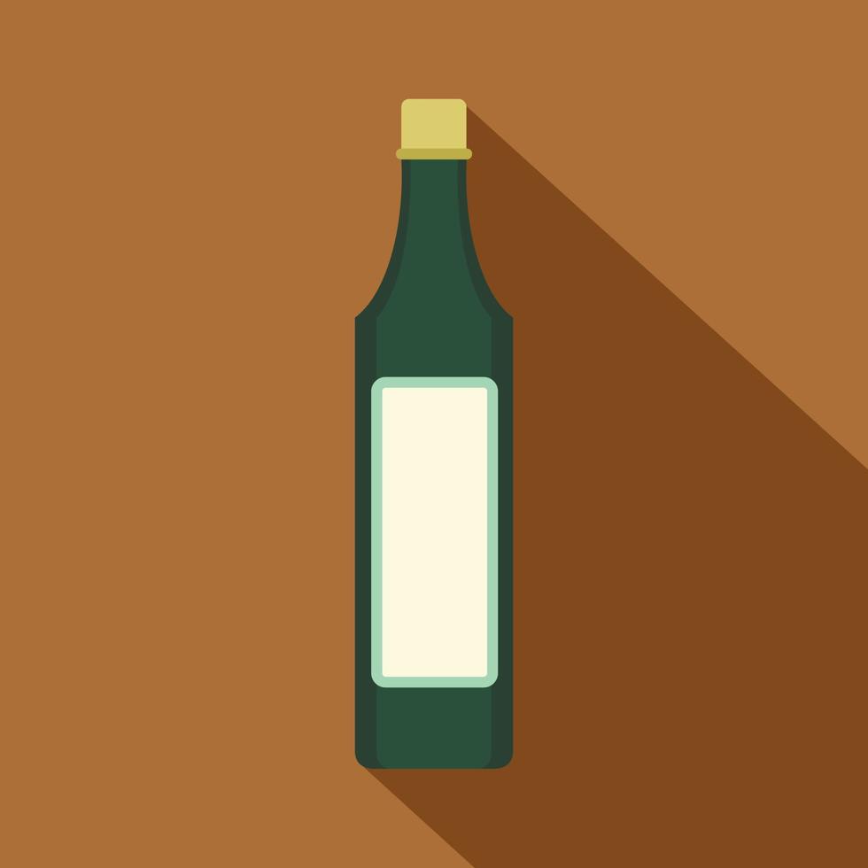 vinäger flaska ikon, platt stil vektor