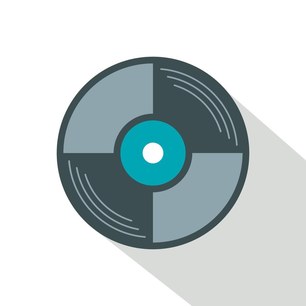vinyl disk ikon, platt stil vektor