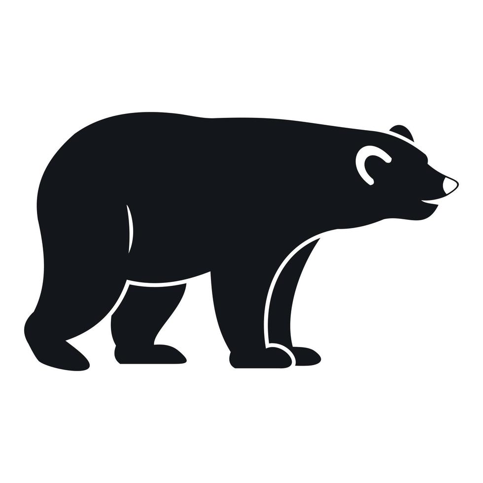 Wildbär-Symbol, einfacher Stil vektor