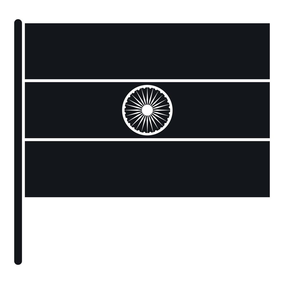 indische Flaggensymbol, einfachen Stil vektor