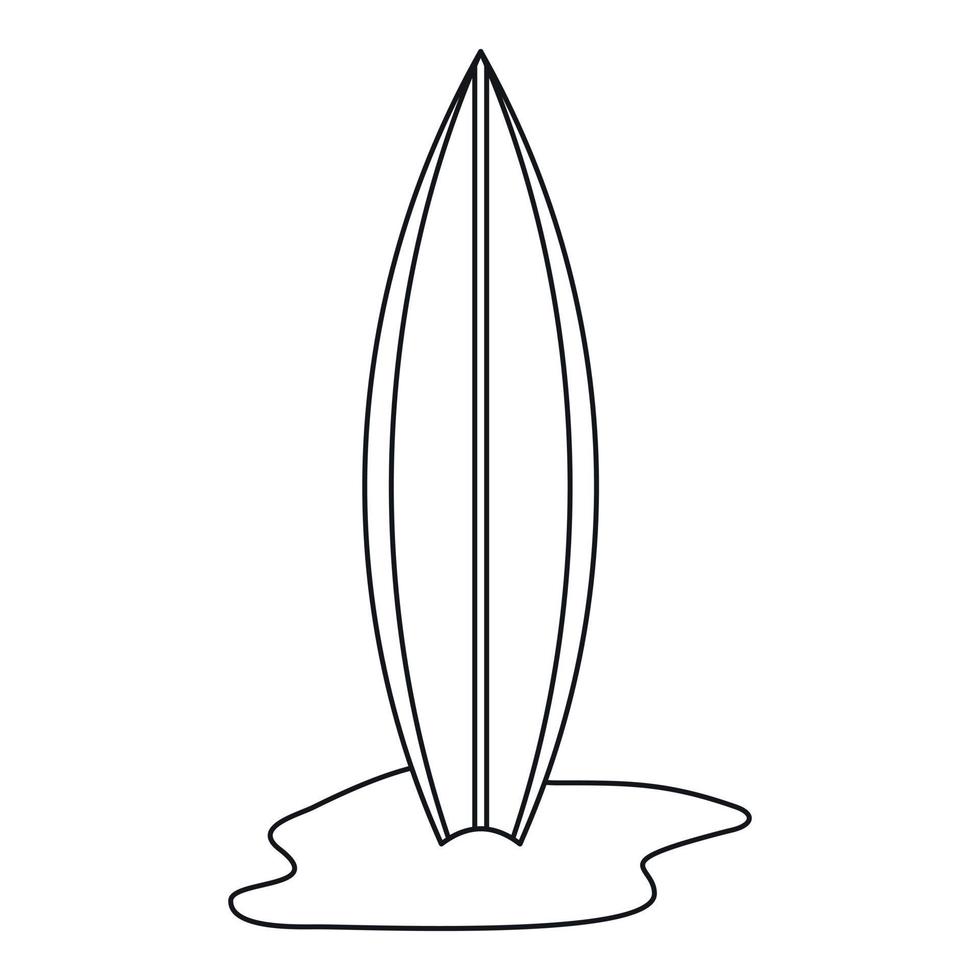 surfa styrelse ikon, översikt stil vektor
