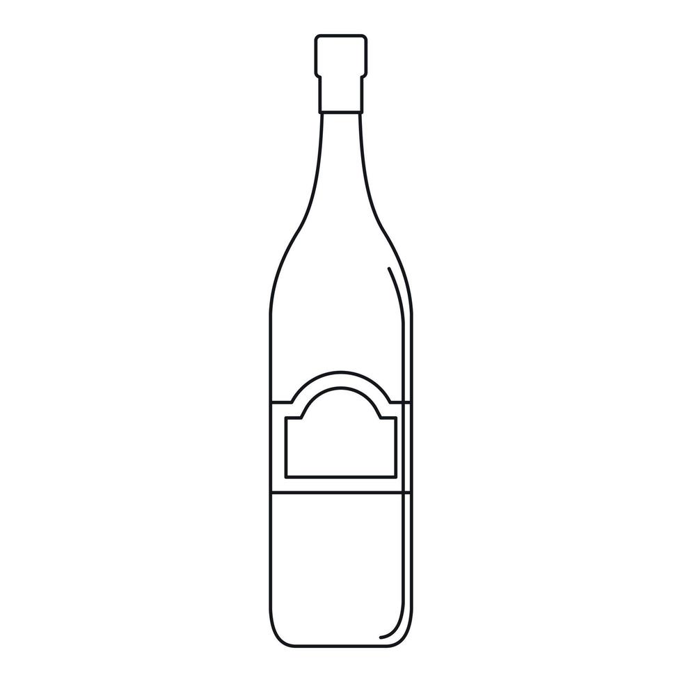 ett flaska ikon, översikt stil vektor