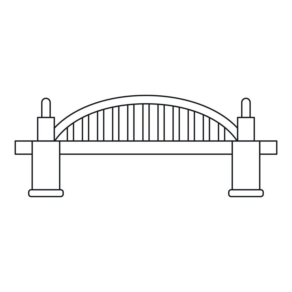 Brückensymbol, Umrissstil vektor
