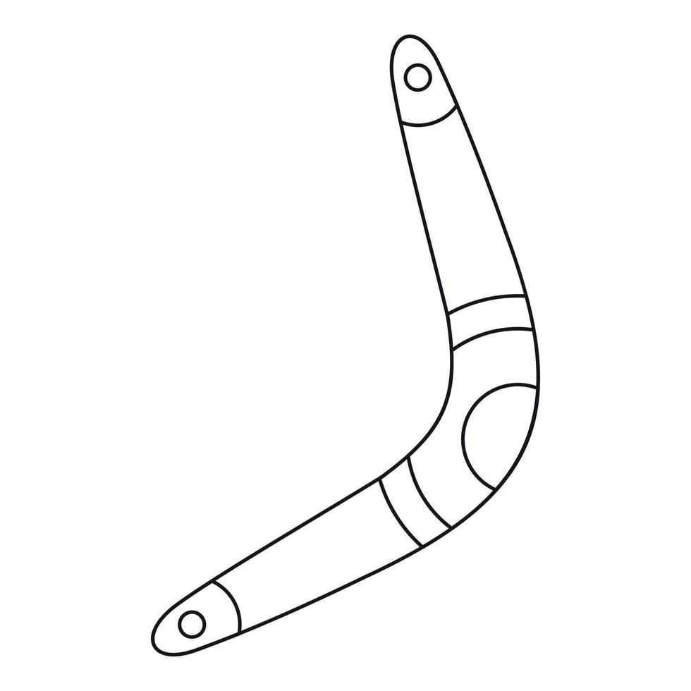 Bumerang-Symbol, Umrissstil vektor