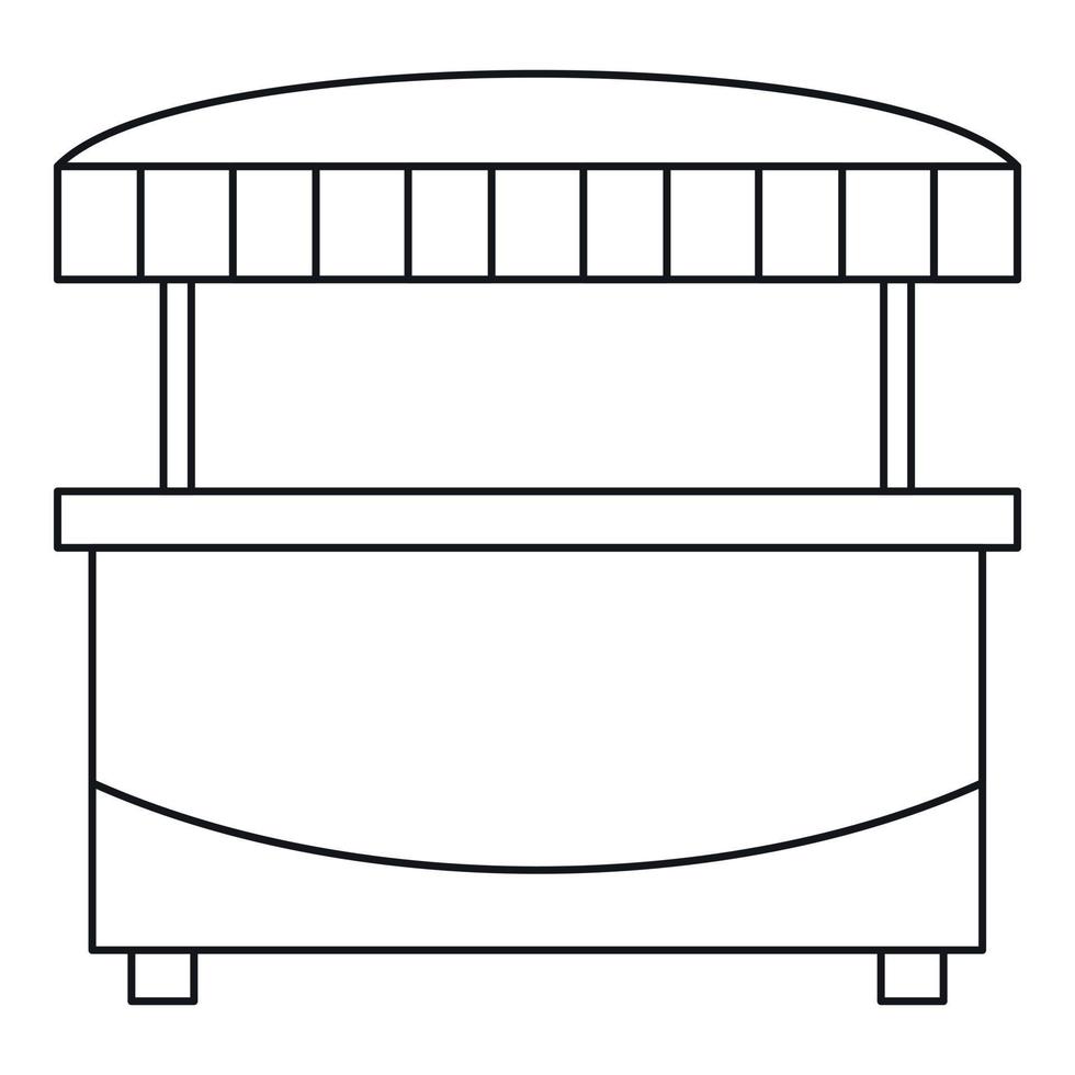 Marktstand-Kiosk-Symbol, Umrissstil vektor