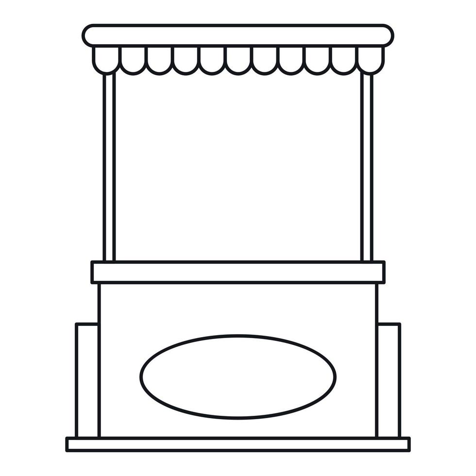 Straßeneinkaufsschalter-Symbol, Umrissstil vektor