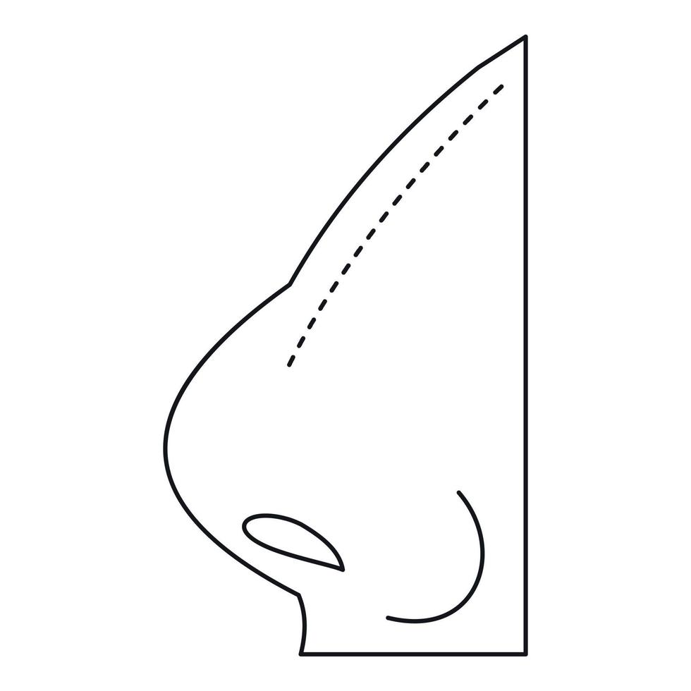 Rhinoplastik-Symbol, Umrissstil vektor