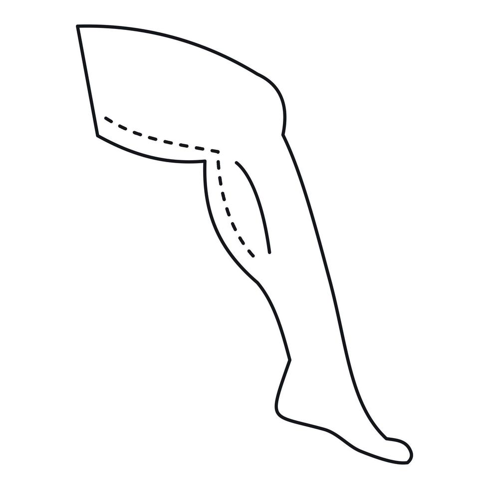 Bein markiert für kosmetische Chirurgie-Symbol vektor