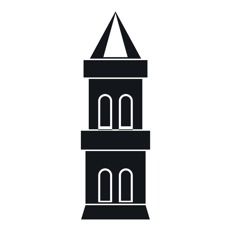 Burgturm-Ikone, einfacher Stil vektor