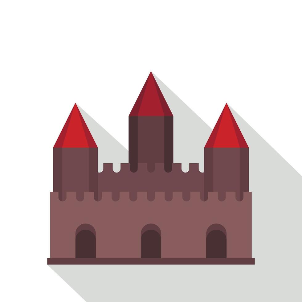 Burgturm-Symbol, flacher Stil vektor