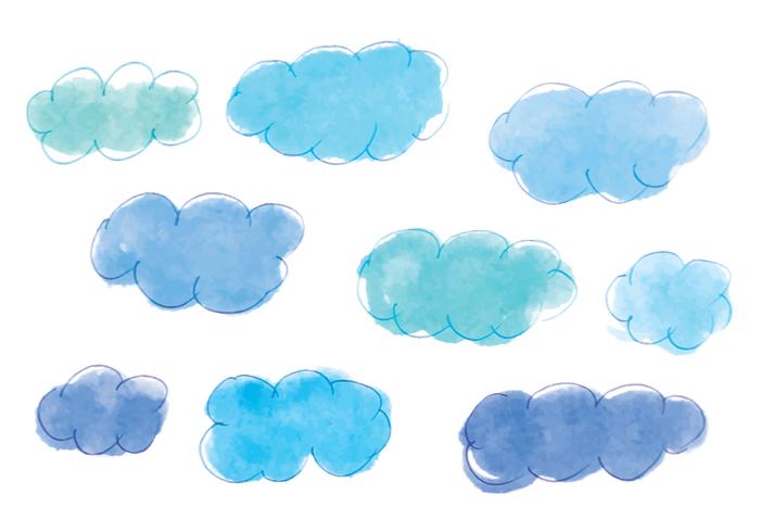 Vektor Hand gezeichneten Wolken