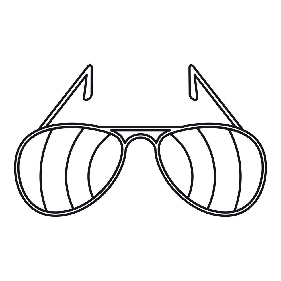 solglasögon ikon, översikt stil vektor