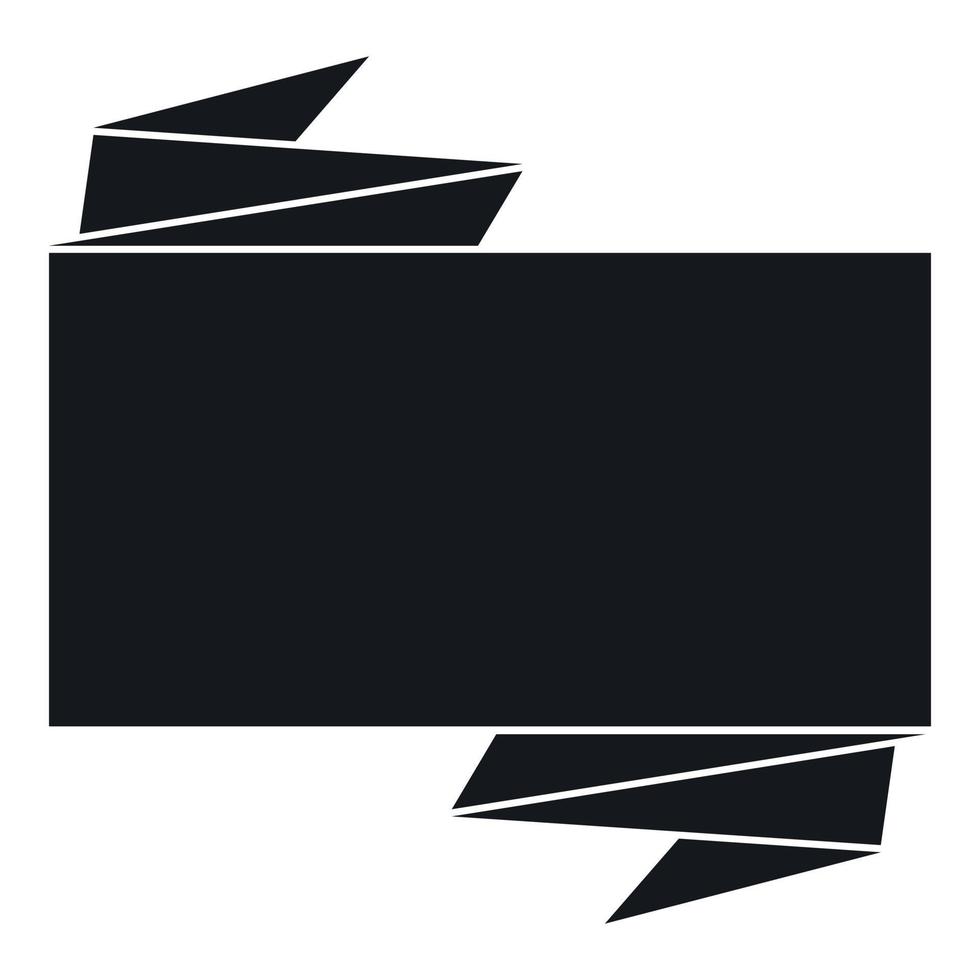 Schwarzes Banner-Symbol, einfacher Stil vektor