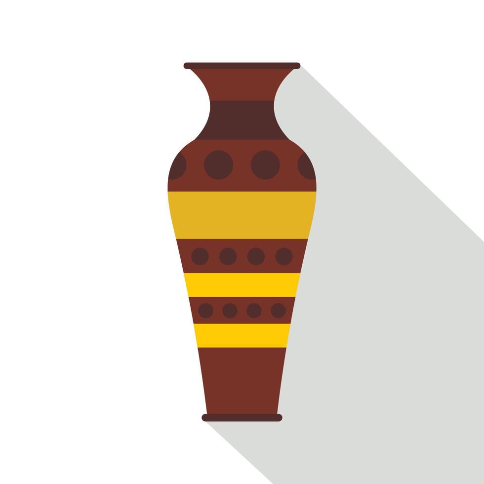 egyptisk krukmakeri fartyg ikon, platt stil vektor