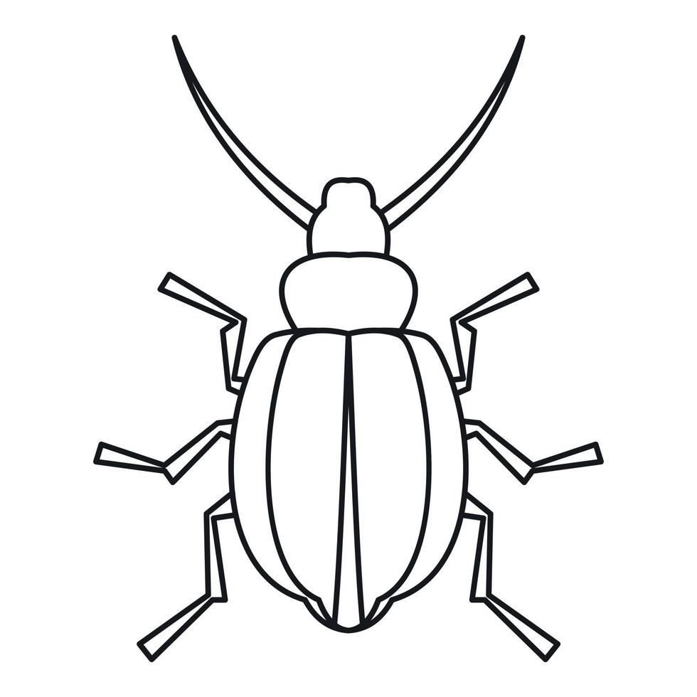 skalbagge insekt ikon, översikt stil vektor
