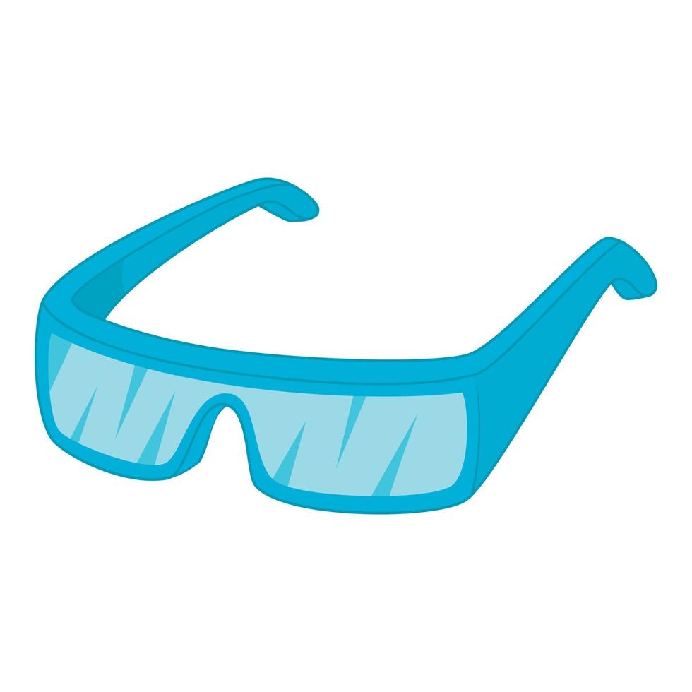 Schutzbrillen-Symbol, Cartoon-Stil vektor