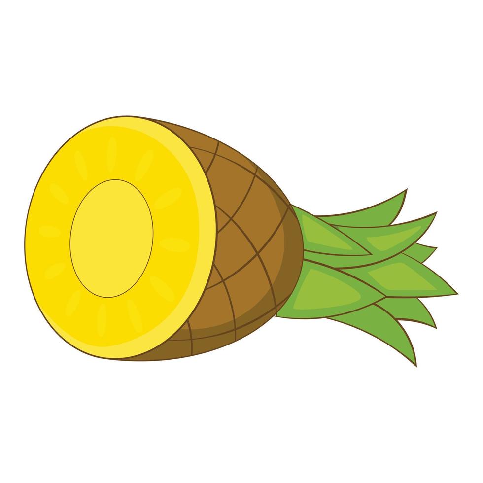 Ananas-Symbol, Cartoon-Stil vektor