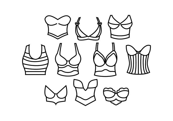 Gratis Bustier Line Icon Vector