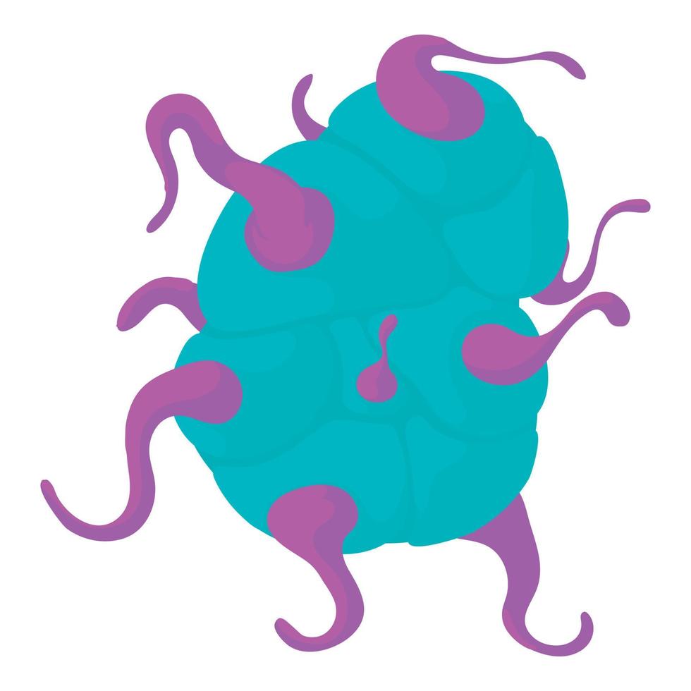 spiral bakterie ikon, tecknad serie stil vektor