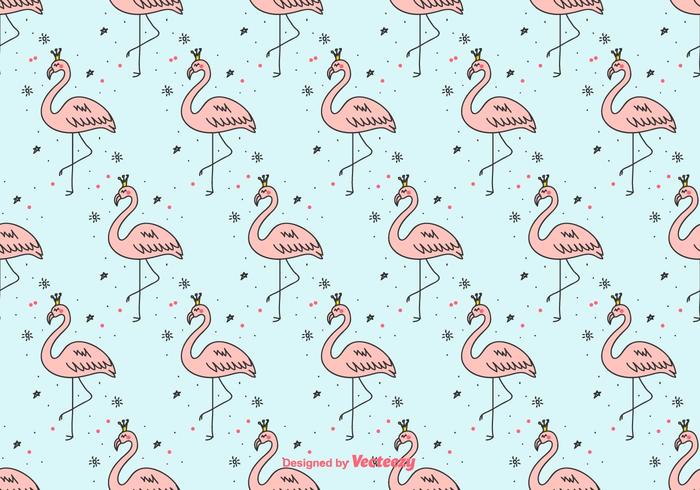 Girly Flamingo Vector Bakgrund