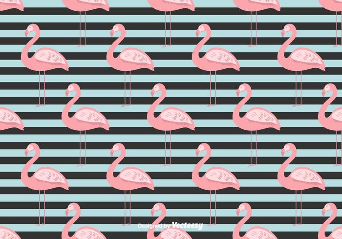 Sommar Flamingo Vector Bakgrund