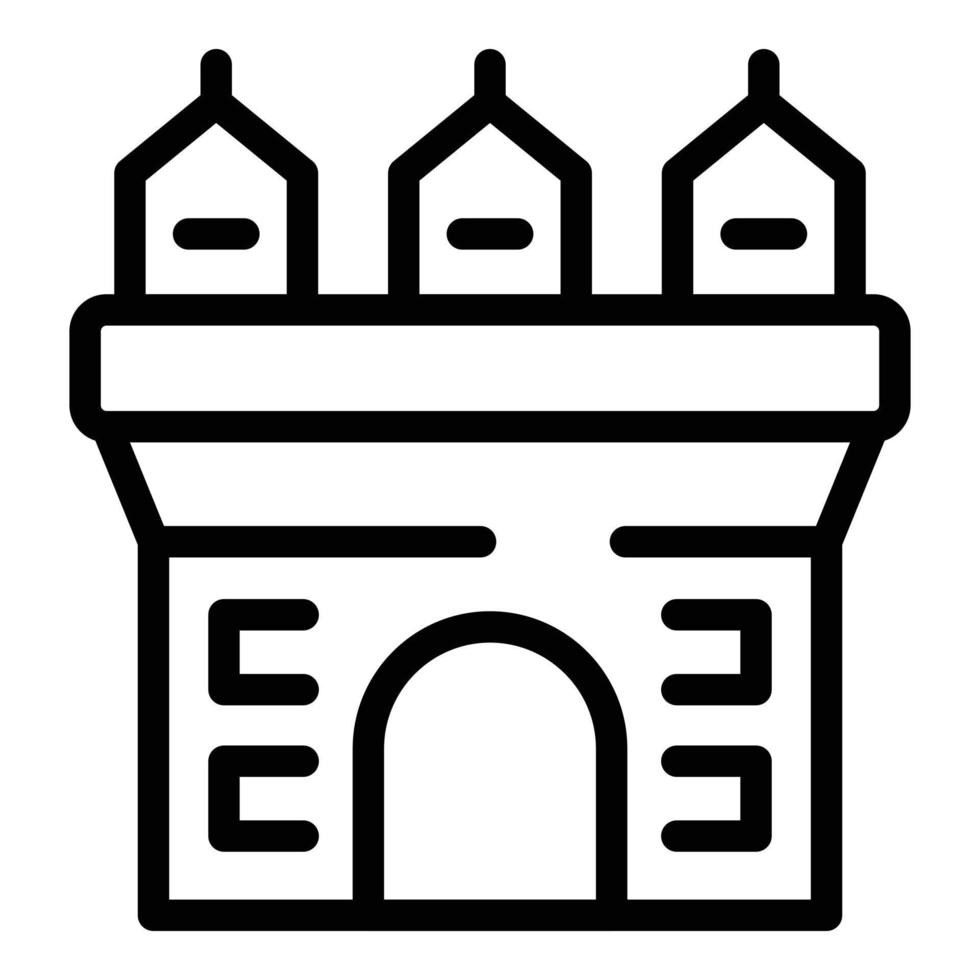 Krakau Bogenturm Symbol Umrissvektor. Polnische Karte vektor