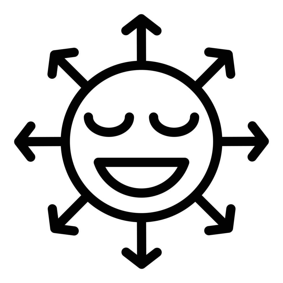 överraskning emoji ikon översikt vektor. person roligt vektor