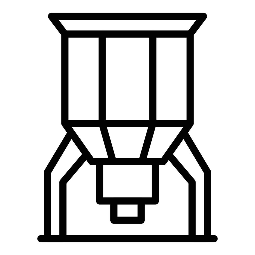Symbol Umrissvektor für Fabrikausrüstung. Glasproduktion vektor