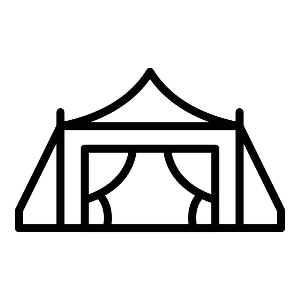 beduin tält hus ikon översikt vektor. arab öken- vektor