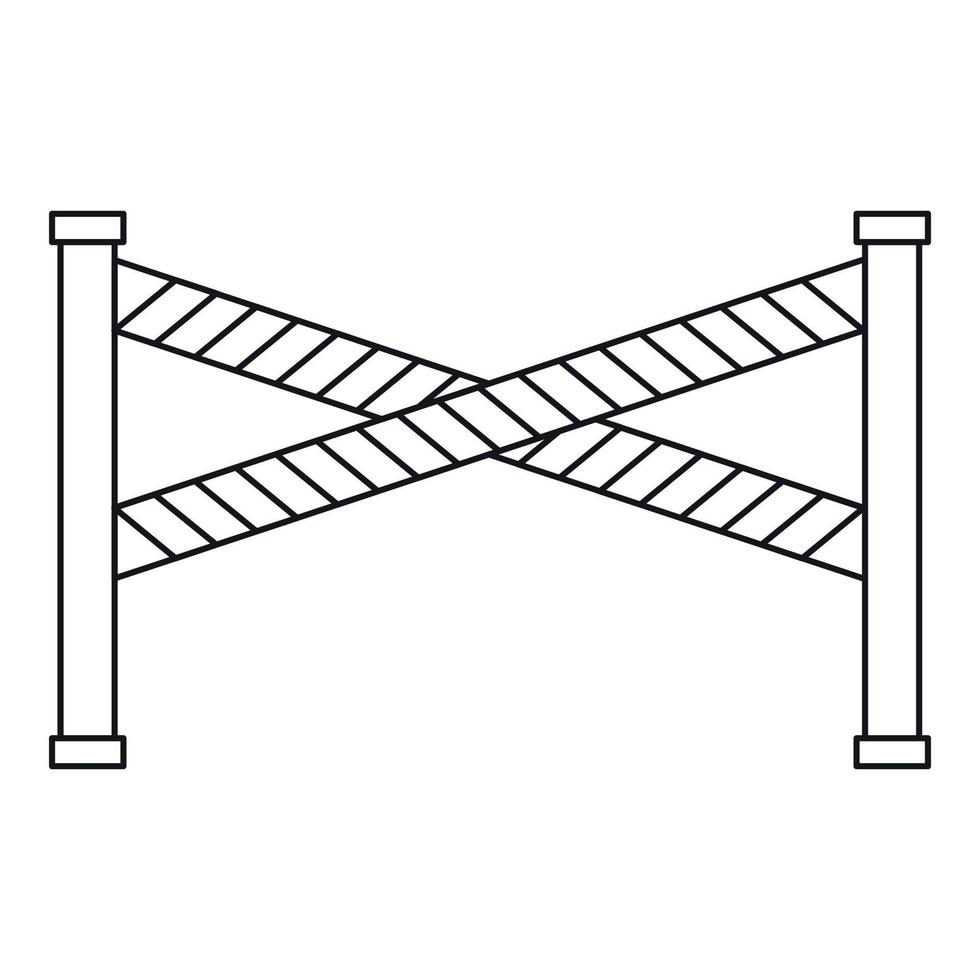 Symbol für Polizeilinie, Umrissstil vektor