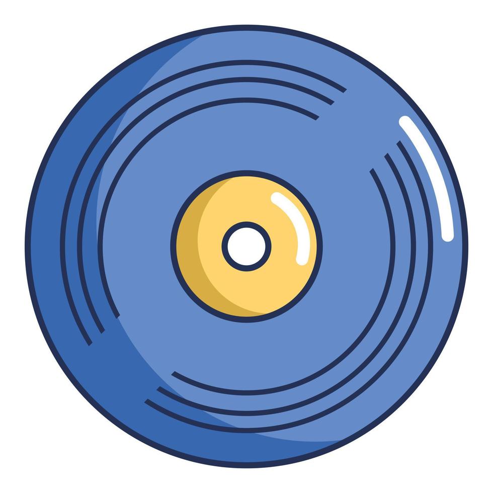 Schallplattensymbol, Cartoon-Stil vektor