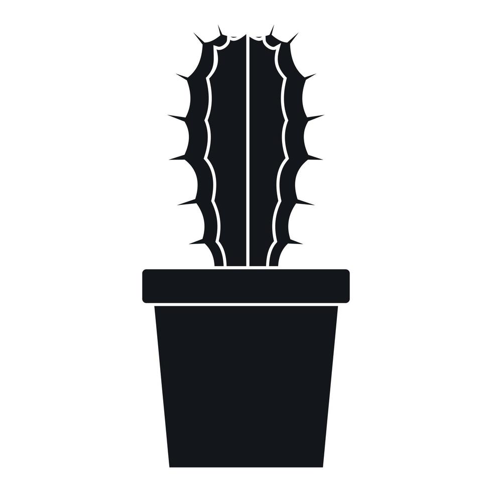 Cactaceae Kaktus-Symbol, einfacher Stil vektor