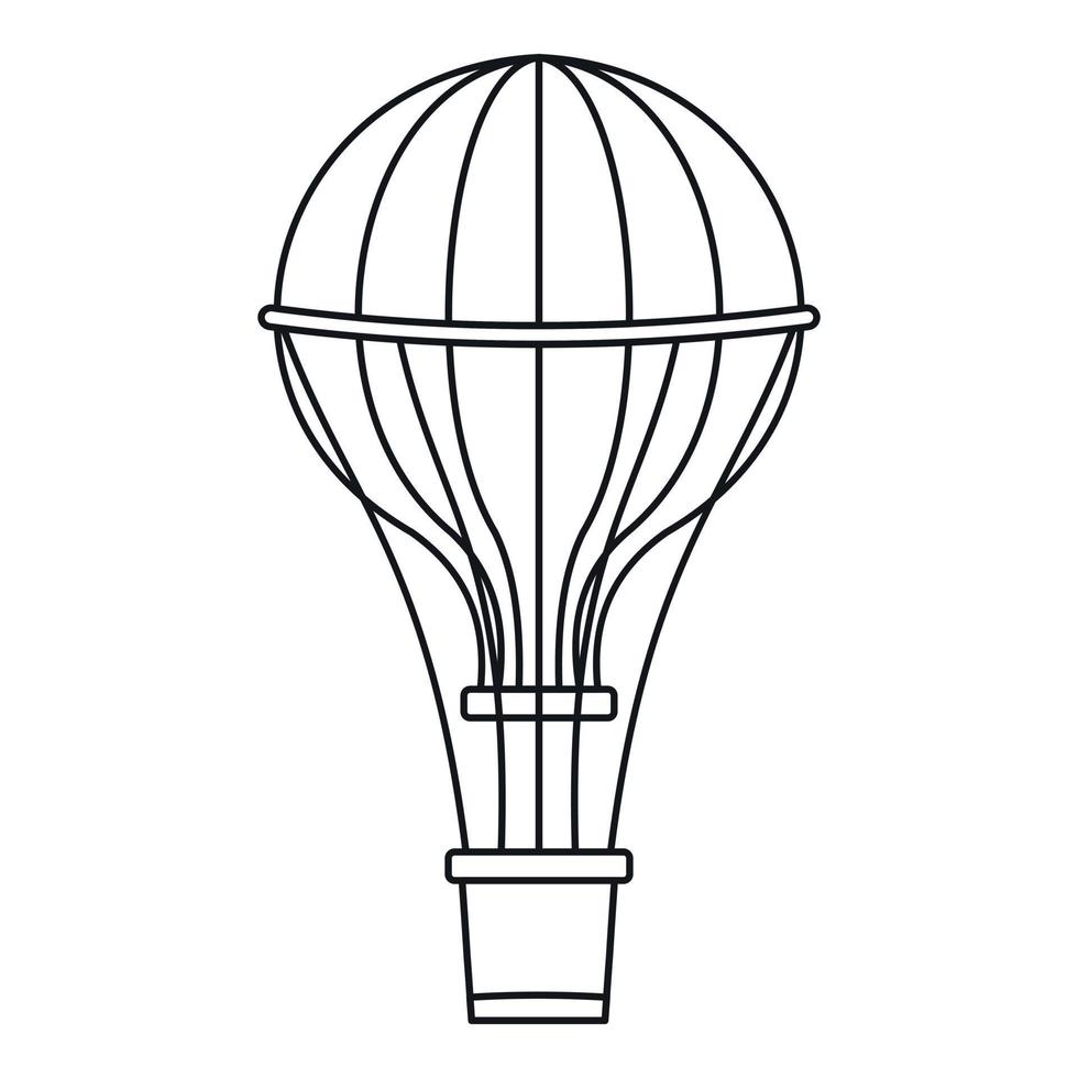 Aerostat-Ballon-Symbol, Umrissstil vektor