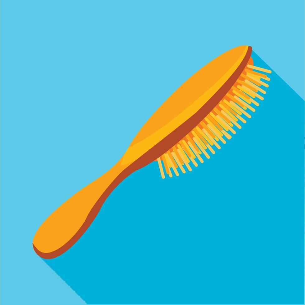 Haarbürstensymbol, flacher Stil vektor
