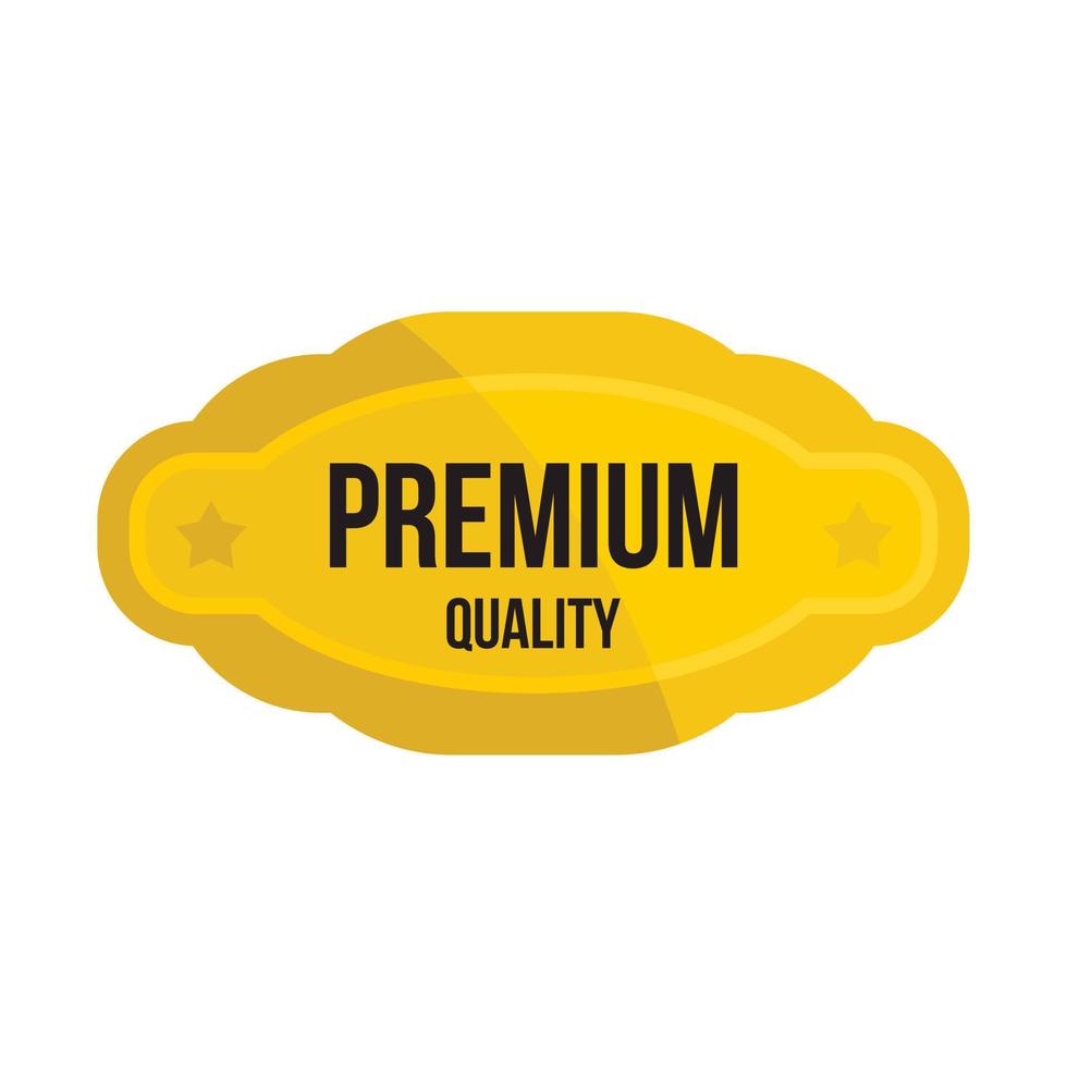 Goldenes Etikettensymbol in Premium-Qualität, flacher Stil vektor
