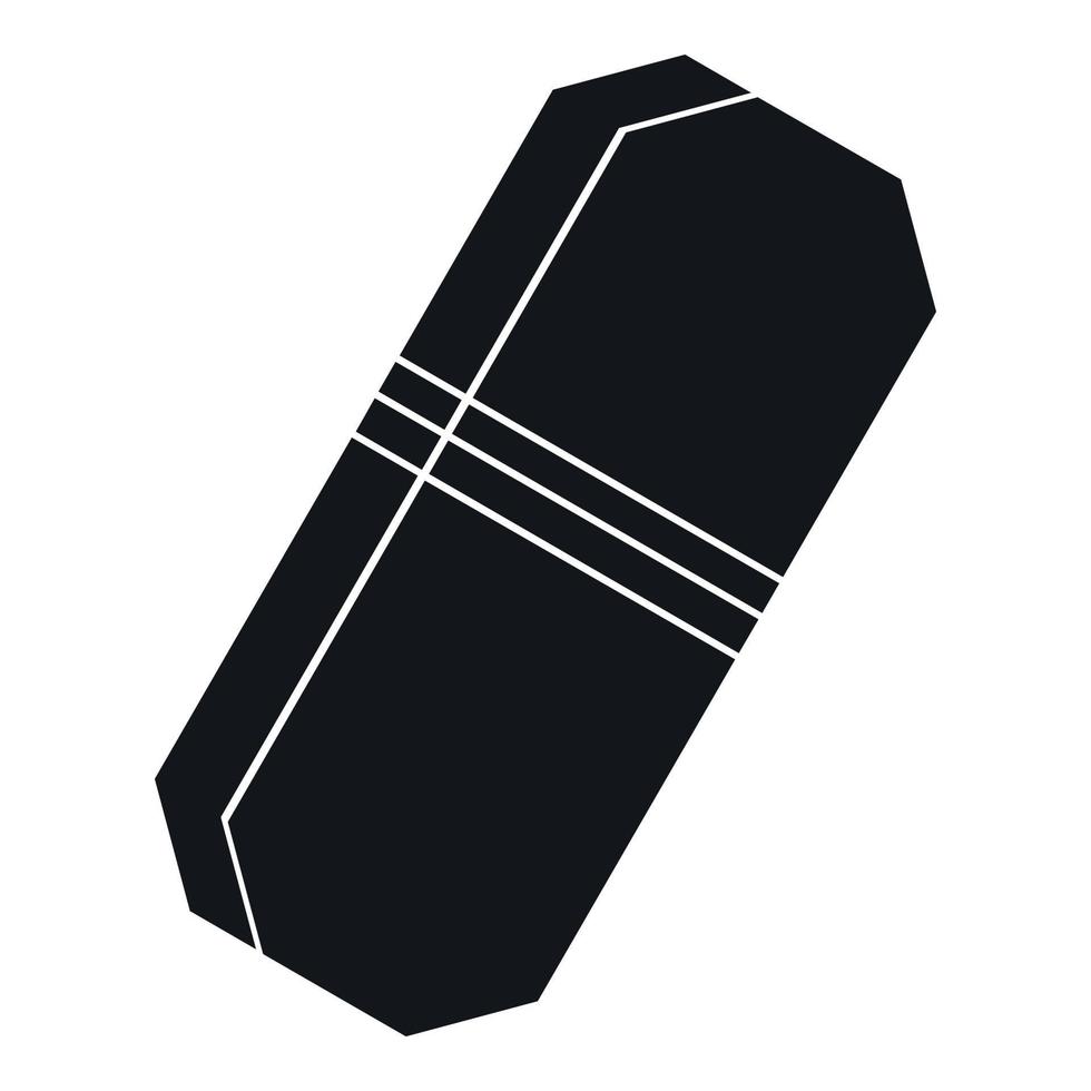 Bleistift-Radiergummi-Symbol, einfachen Stil vektor