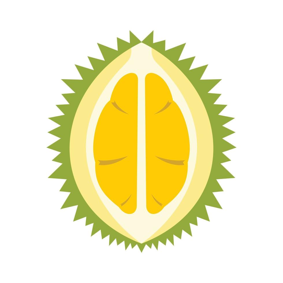 Durian-Symbol, flacher Stil vektor