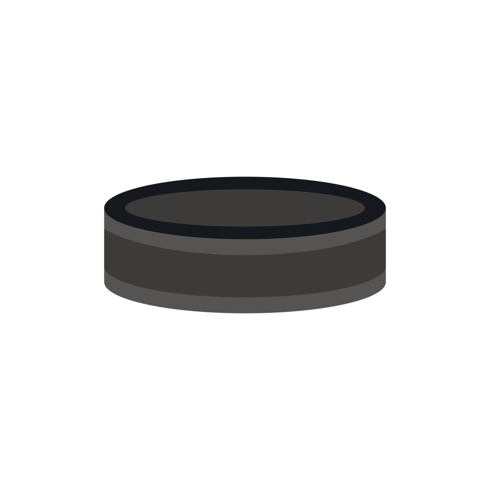 hockey puck ikon, platt stil vektor