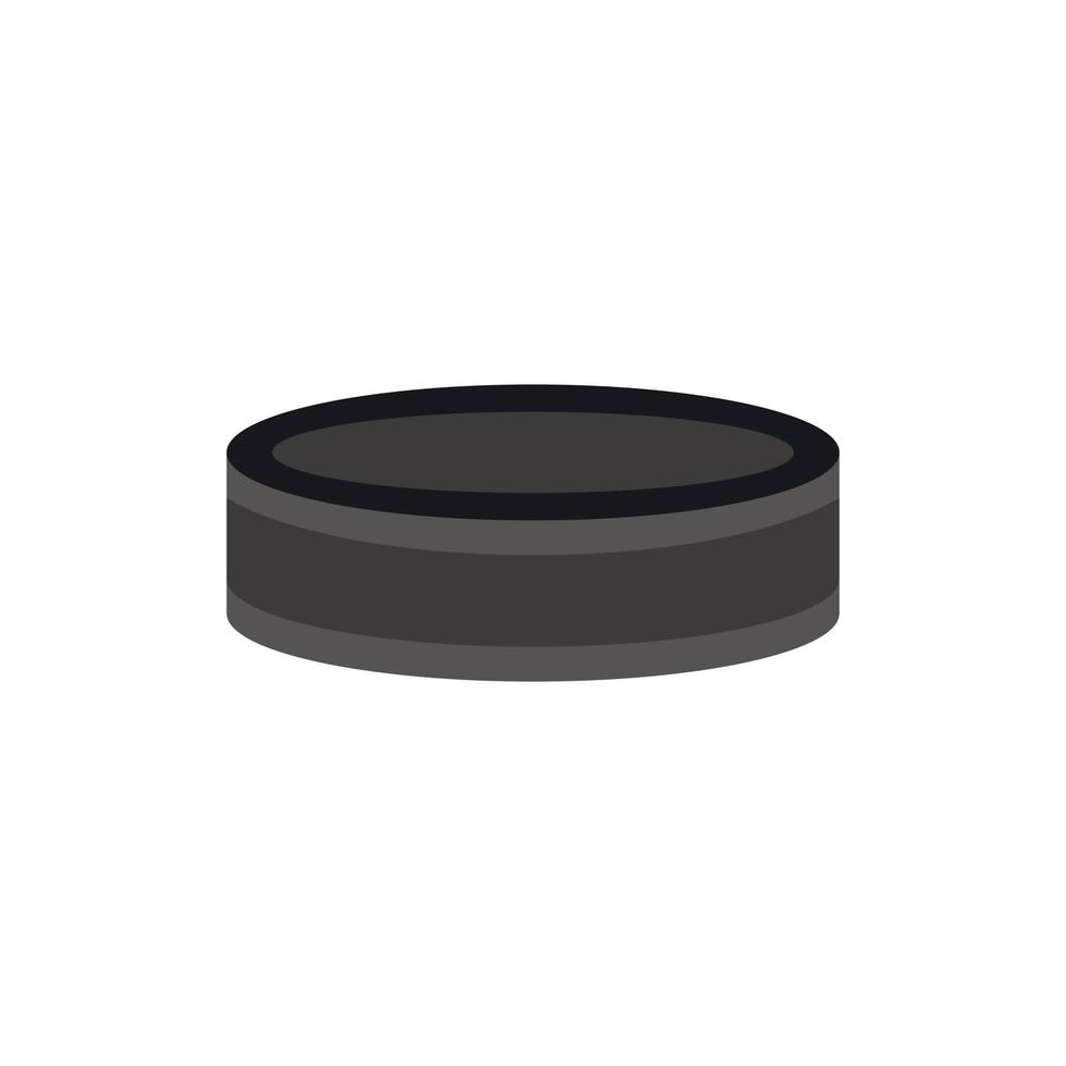 Hockey-Puck-Symbol, flacher Stil vektor