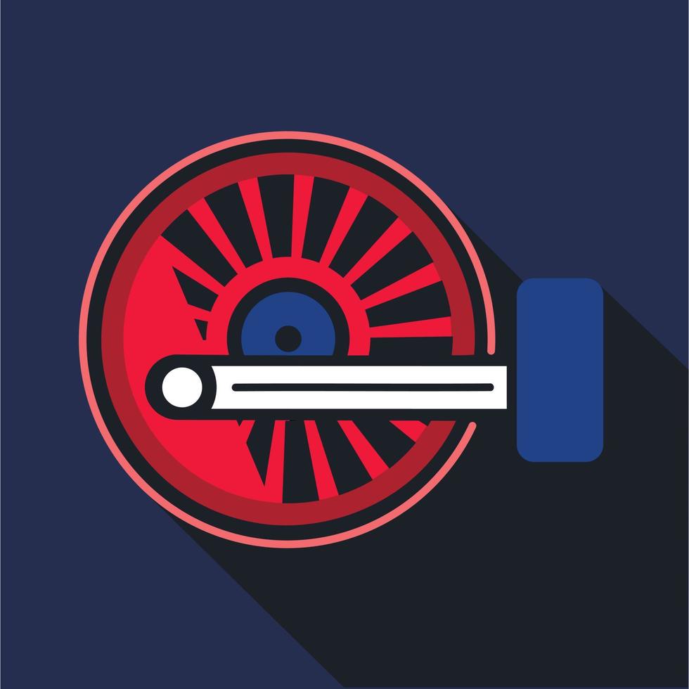 lokomotiv hjul ikon, platt stil vektor