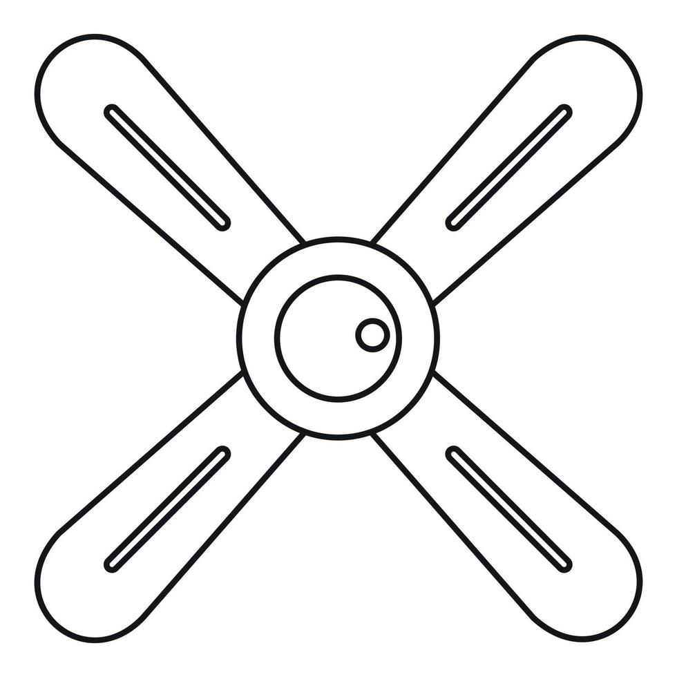 propeller ikon, översikt stil vektor