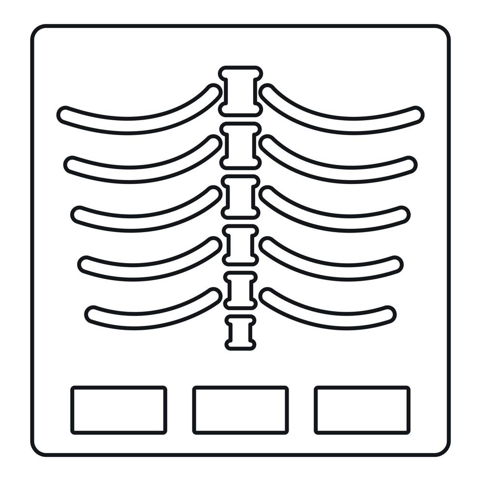 Röntgenfoto-Symbol, Umrissstil vektor