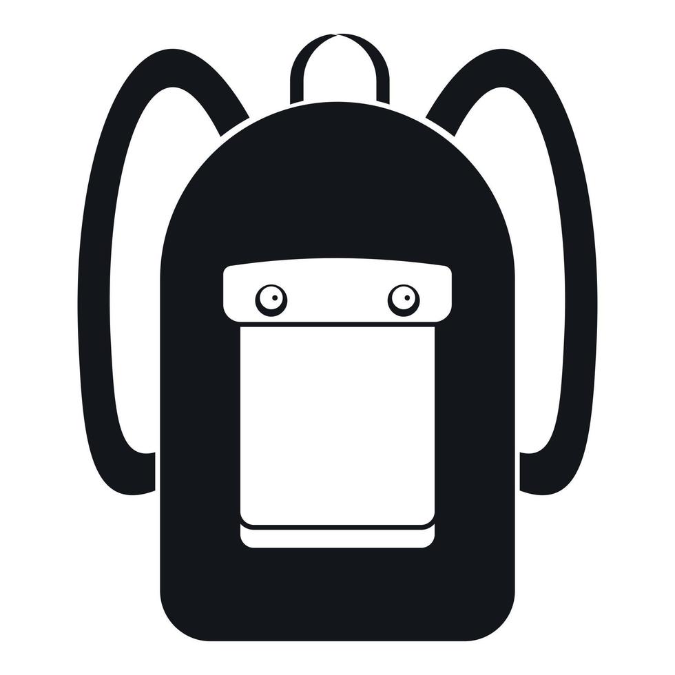 Rucksack-Symbol, einfacher Stil vektor